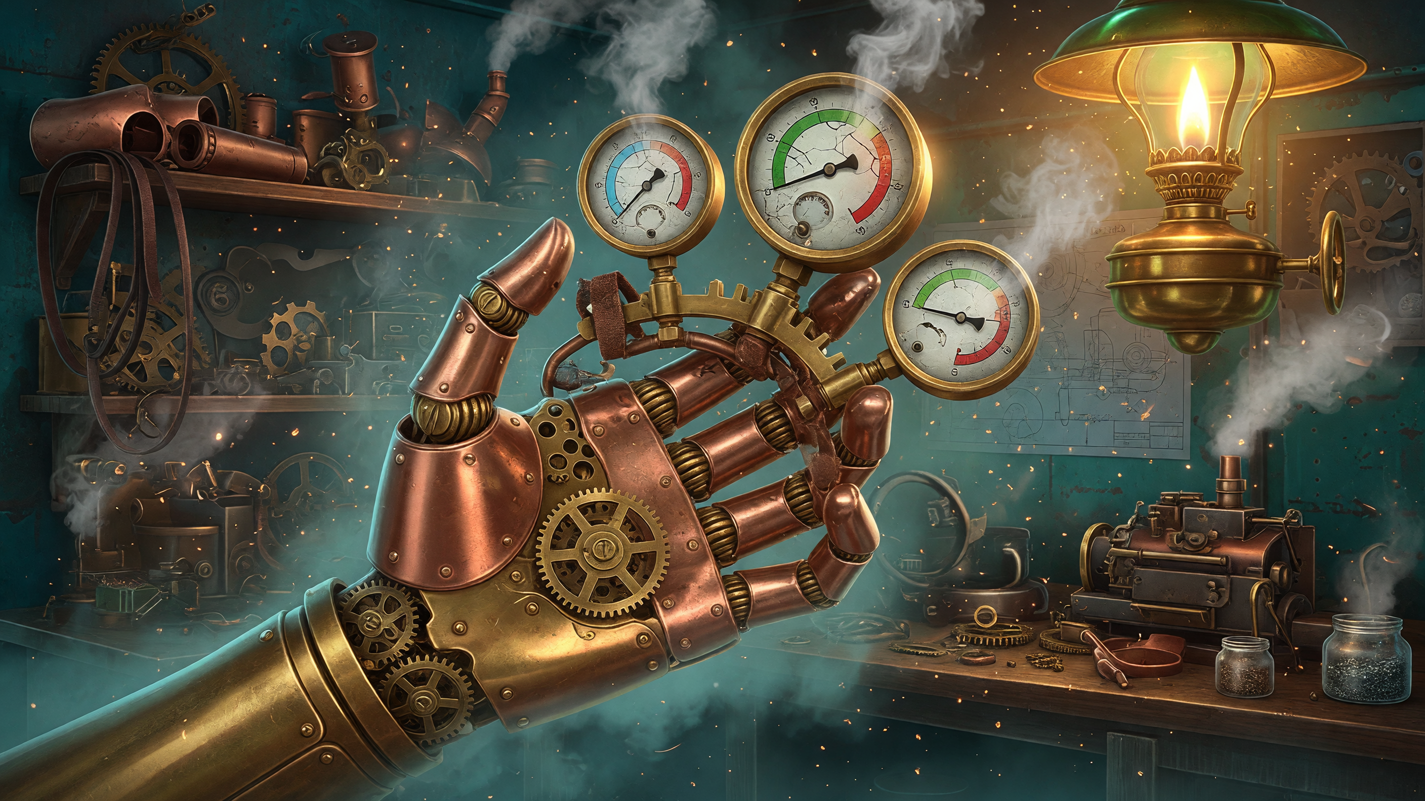 Brass Gear Airship — Steampunk Inventor themed lake-social slot
