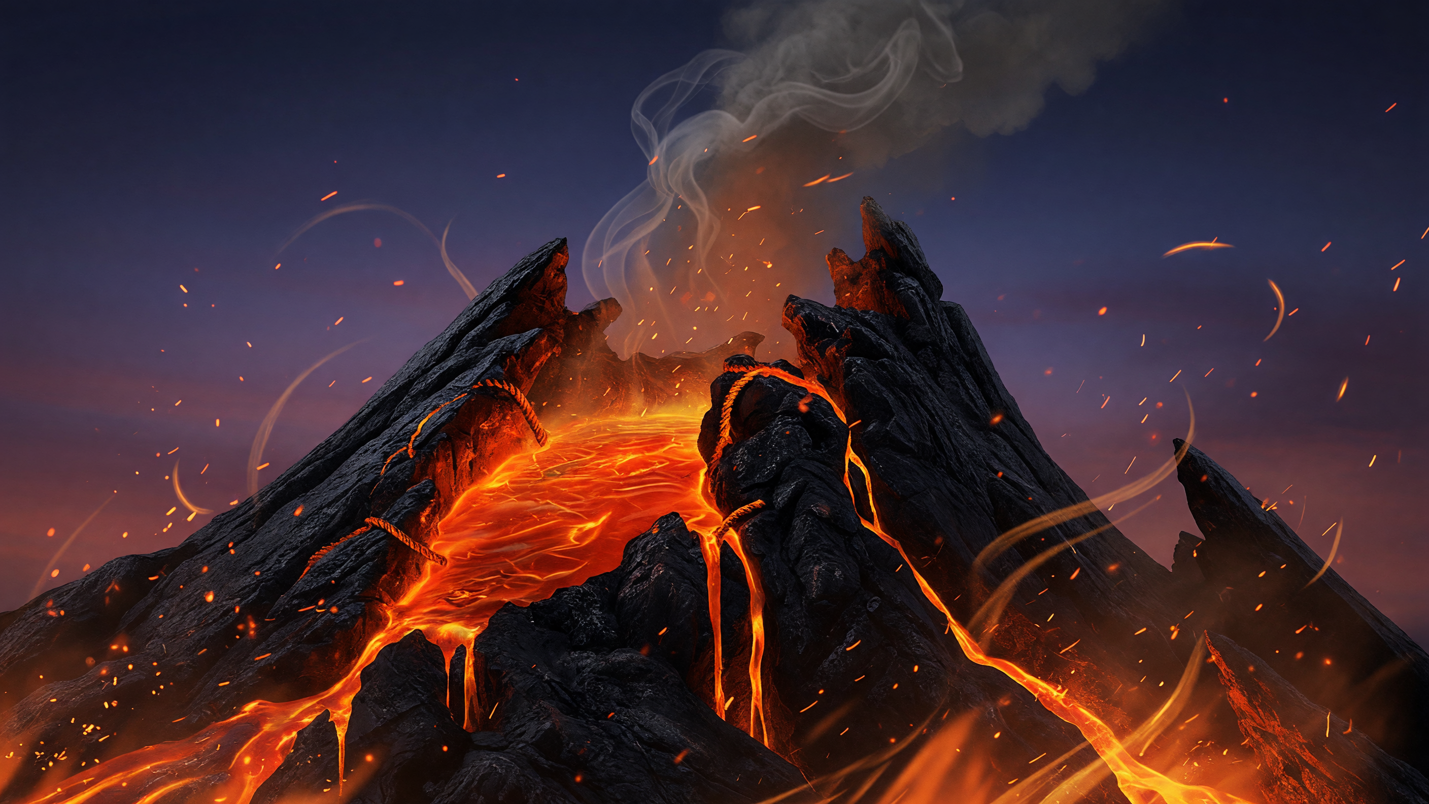 Molten Summit Gold — Volcano Fire themed lake-social slot