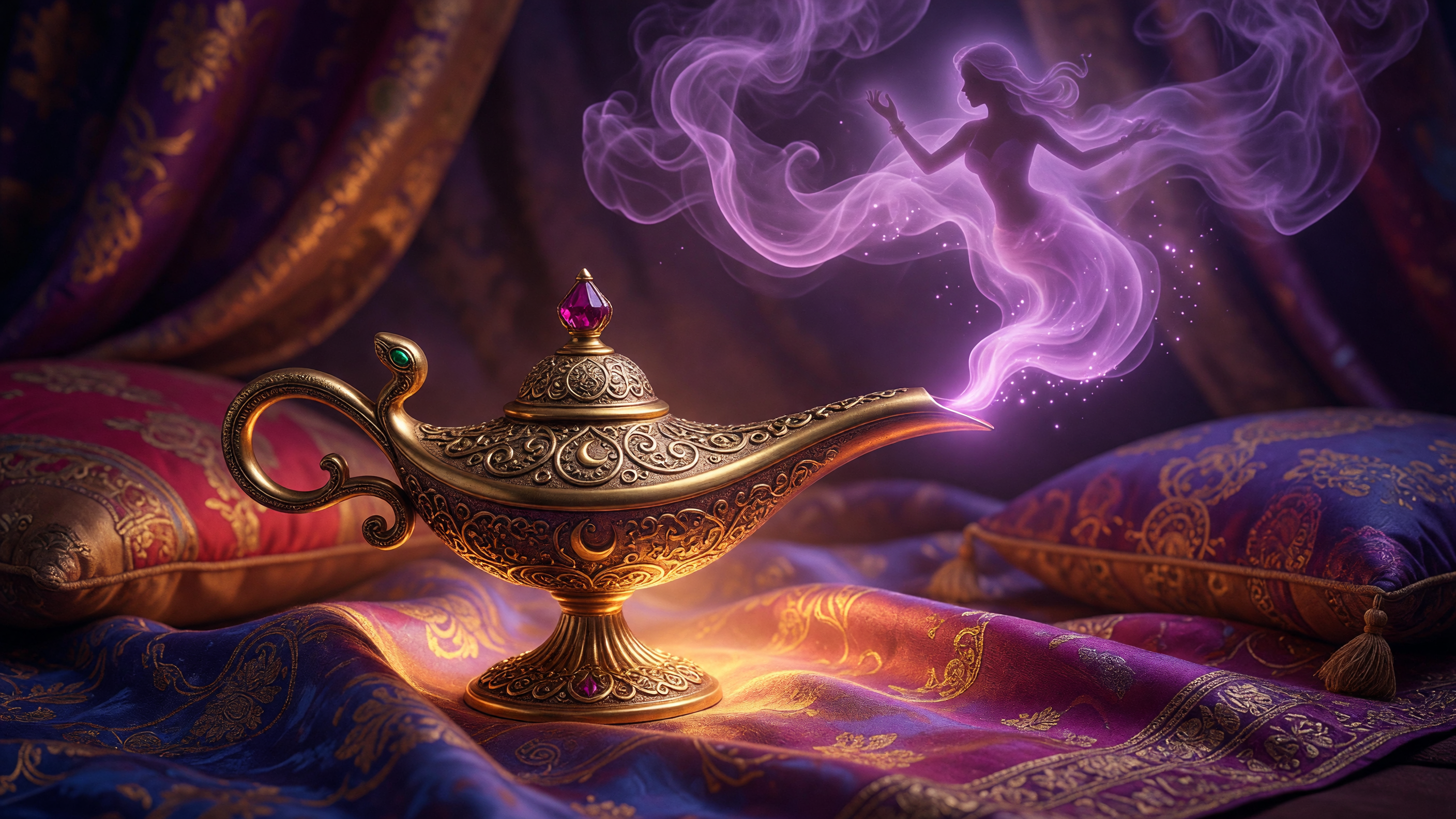 Genie's Golden Wish — Genie Lamp themed lake-social slot