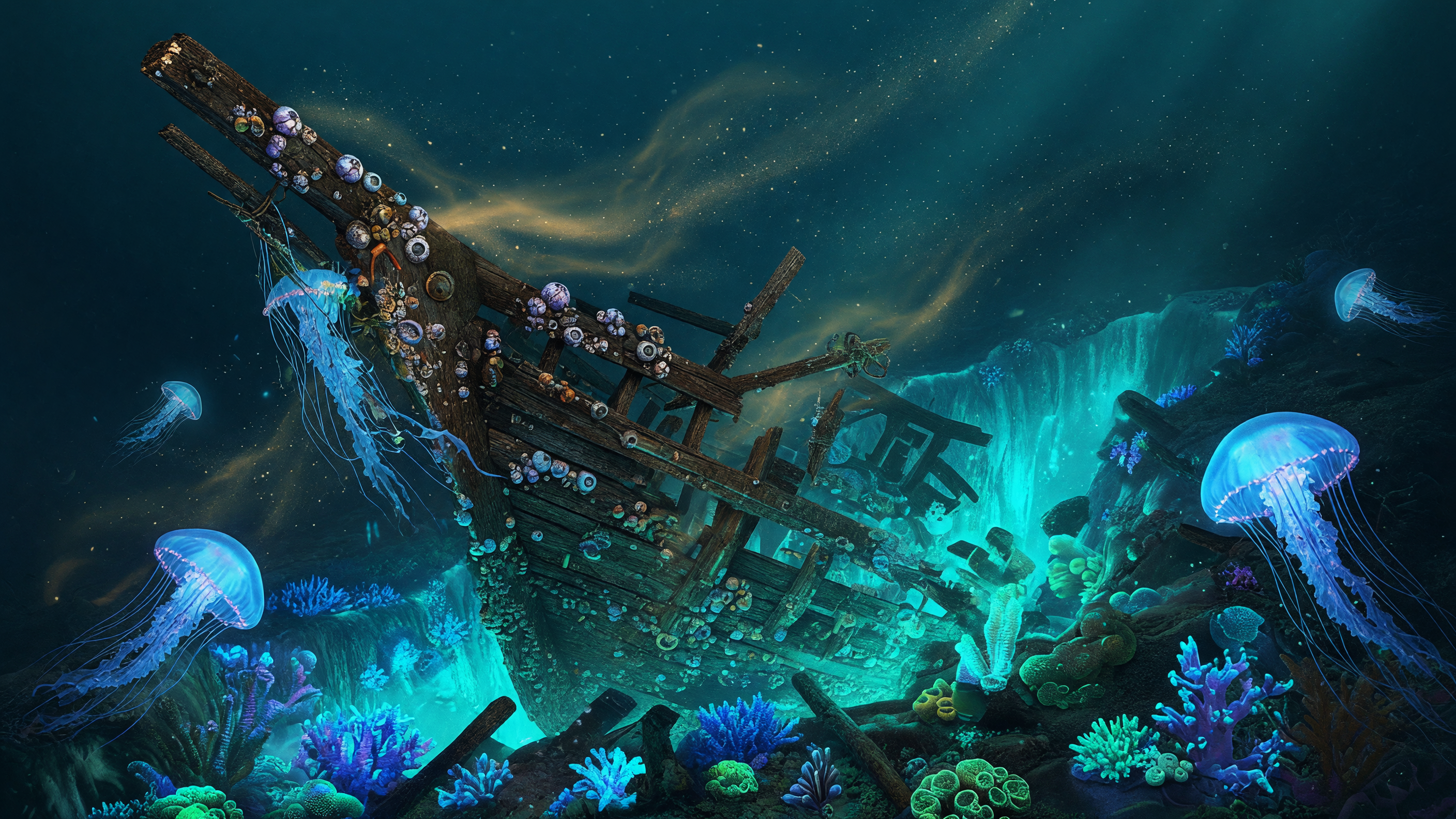 Abyssal Wreck Glow — Deep Sea Treasure themed lake-social slot